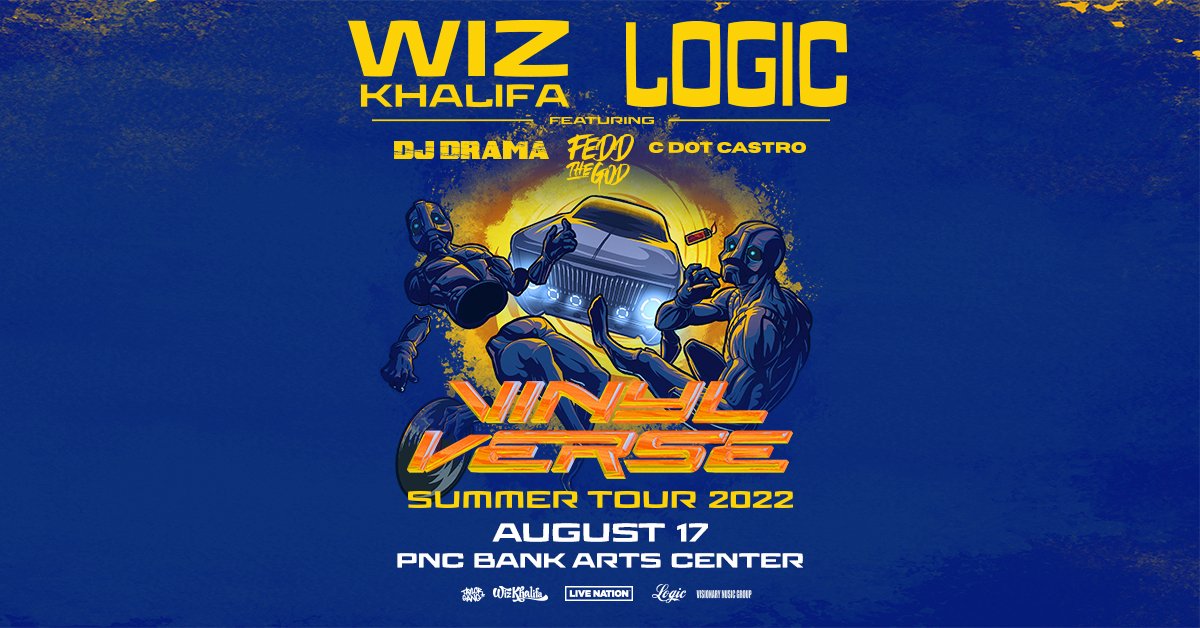 Wiz Khalifa & Logic at the PNC Bank Arts in Holmdel – August 17th!