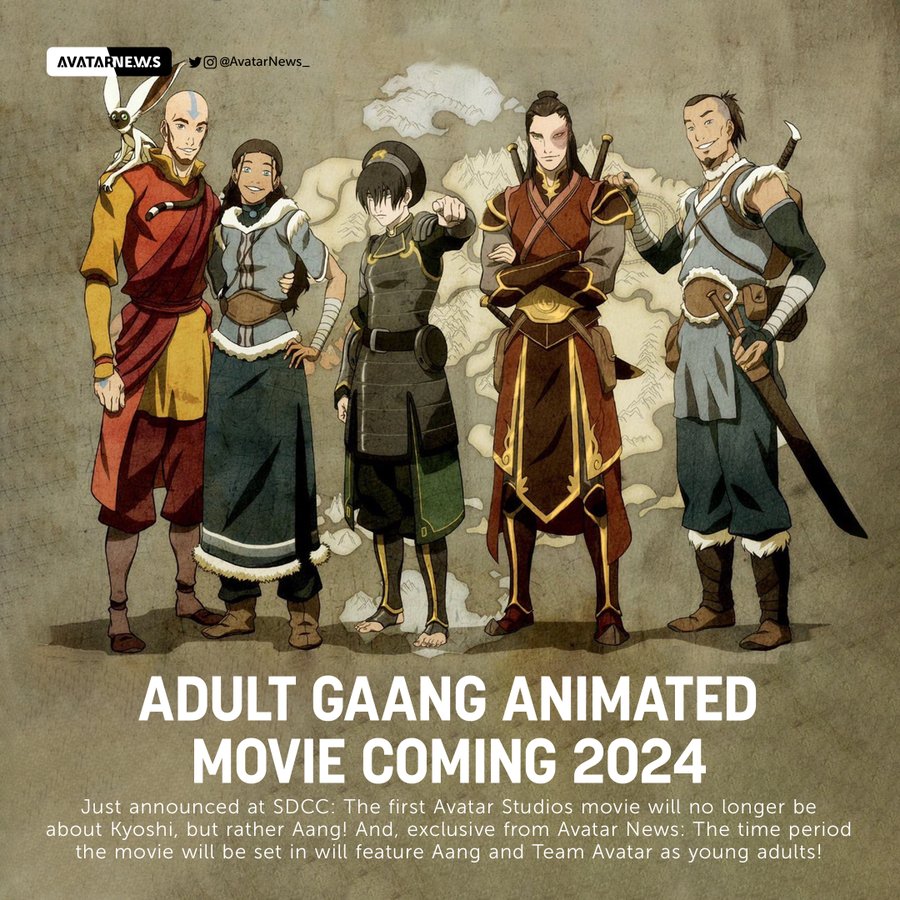 Animated Avatar The Last Airbender Film 2024 Aang B98.5