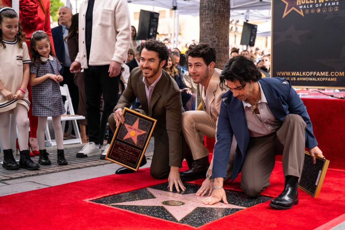 Jonas Brothers inducted into Hollywood Walk of Fame with their