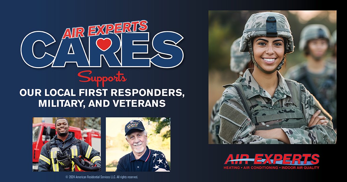 Air Experts Cares Local First Responders, Veterans and Active Military Giveaway