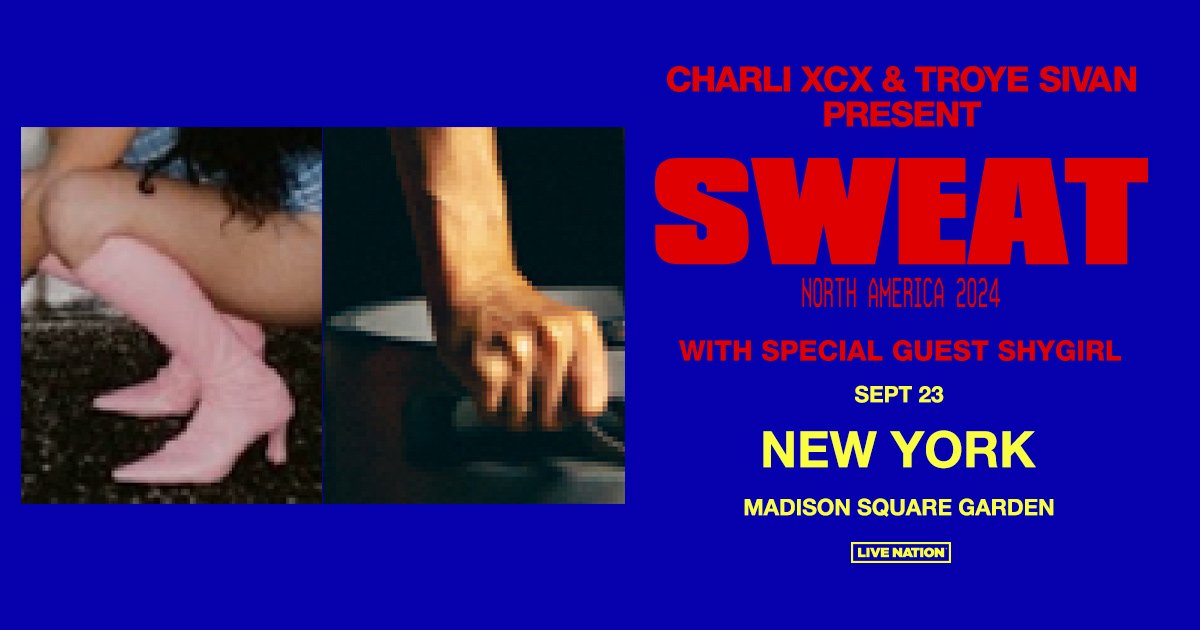 Text-to-Win: Charli XCX & Troye Sivan present: Sweat at Madison Square Garden in New York City – September 23rd!