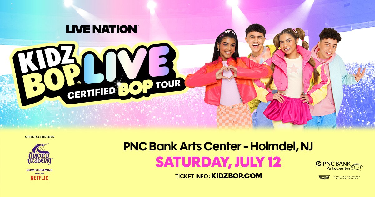 Fun Facts: Kidz Bop Live at the PNC Bank Arts Center in Holmdel – July 12th!